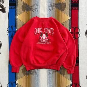 Vintage 90s Ohio State Buckeyes Embroidered Crewneck Sweatshirt Size Medium